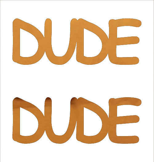 Custom-Buzz Word - DUDE Orange