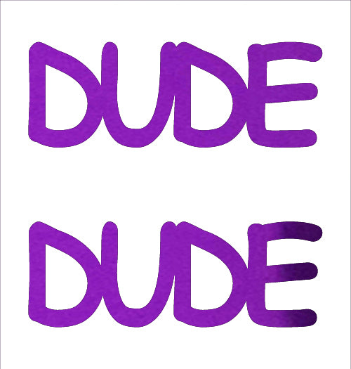 Custom-Buzz Word - DUDE Purple