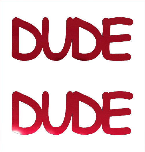 Custom-Buzz Word - DUDE Red