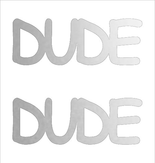 Custom-Buzz Word - DUDE Silver