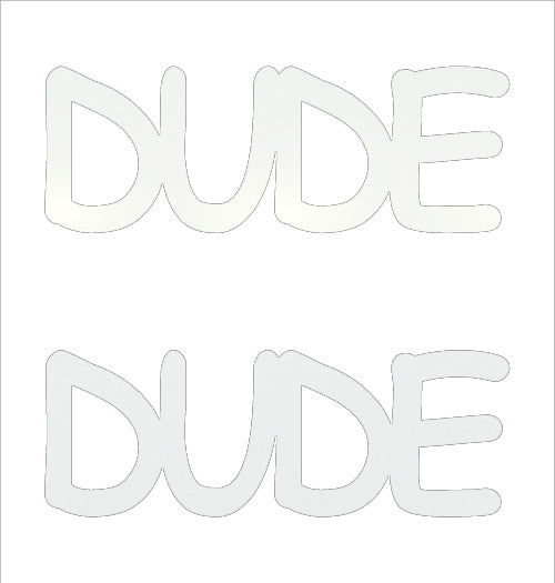 Custom-Buzz Word - DUDE White