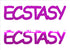 Custom-Buzz Word - ECSTASY Fuchsia