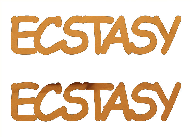 Custom-Buzz Word - ECSTASY Orange