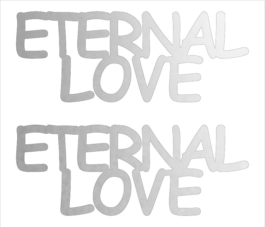 Custom-Buzz Word - ETERNAL LOVE Silver