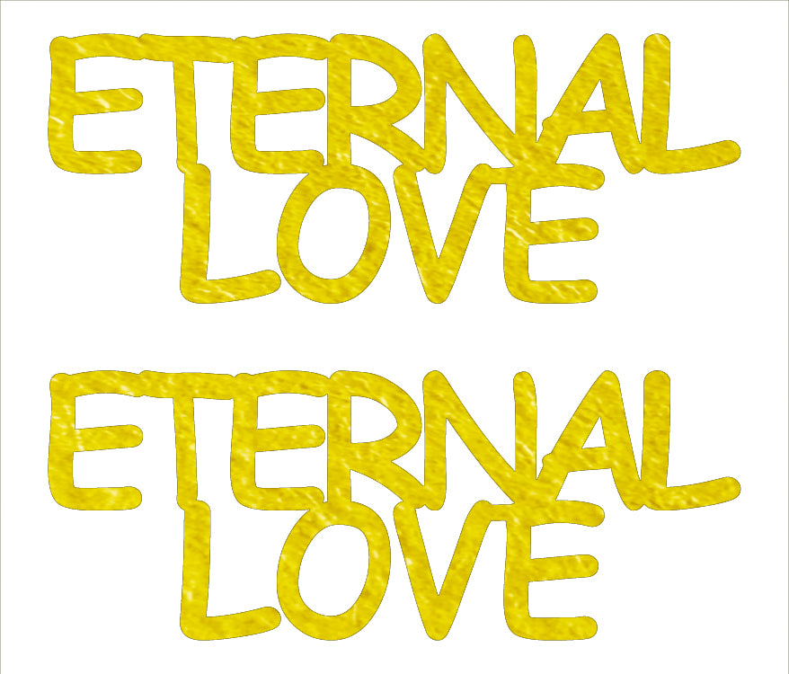 Custom-Buzz Word - ETERNAL LOVE Yellow Paper