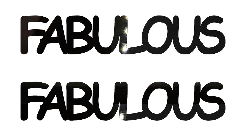 Custom-Buzz Word - FABULOUS Black