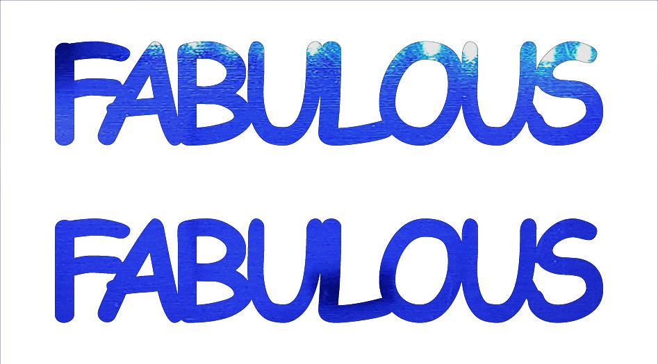 Custom-Buzz Word - FABULOUS Blue Royal