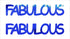 Custom-Buzz Word - FABULOUS Blue Royal