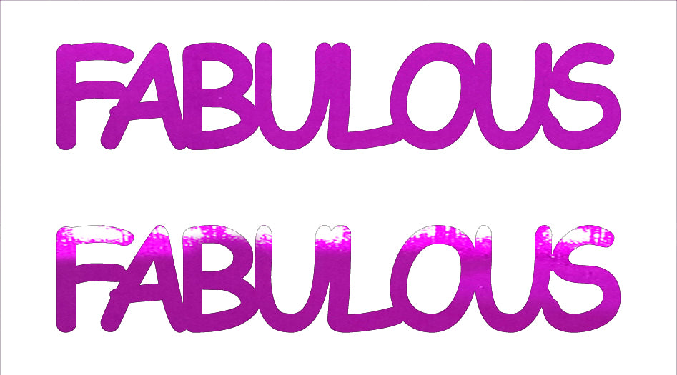 Custom-Buzz Word - FABULOUS Fuchsia