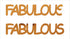 Custom-Buzz Word - FABULOUS Orange