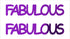 Custom-Buzz Word - FABULOUS Purple