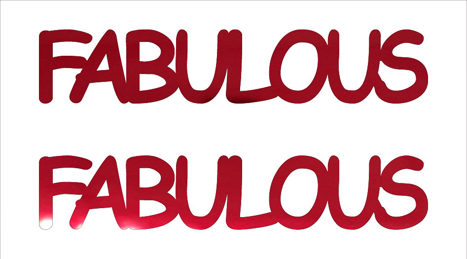 Custom-Buzz Word - FABULOUS Red