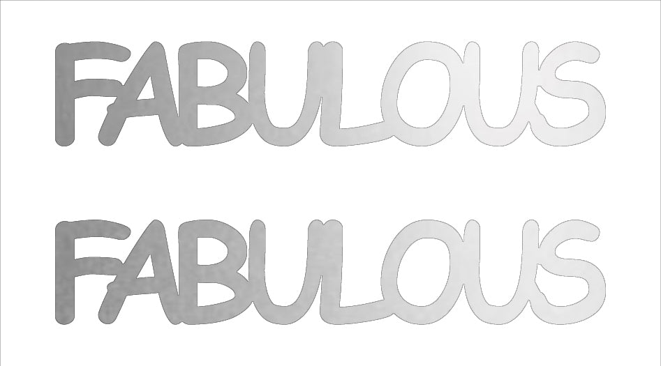 Custom-Buzz Word - FABULOUS Silver