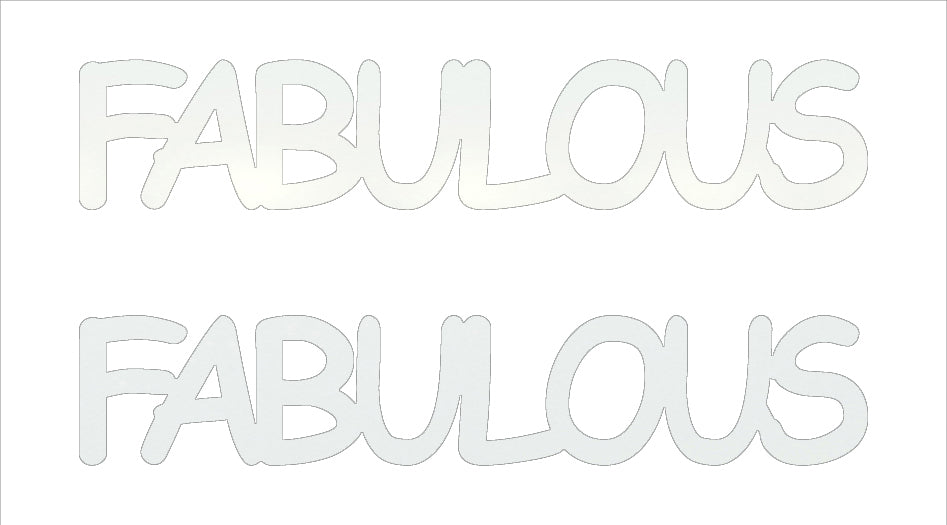 Custom-Buzz Word - FABULOUS White