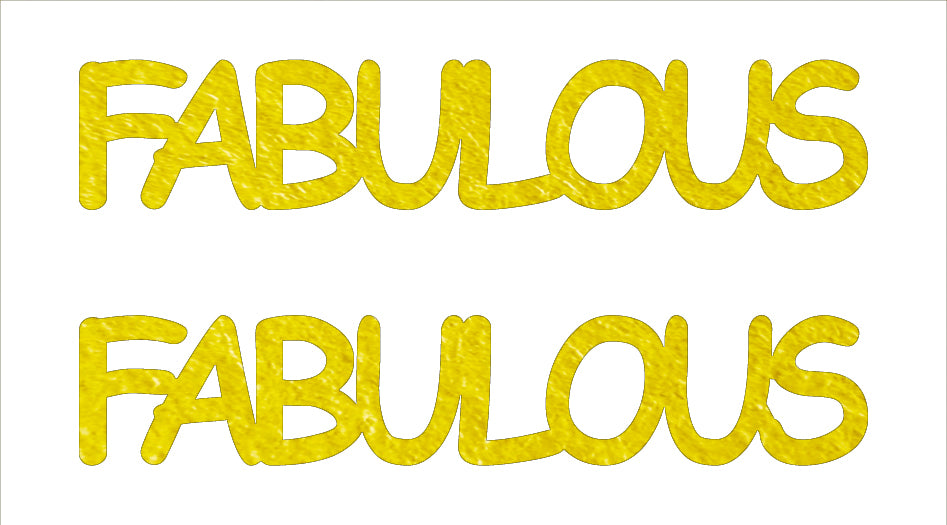 Custom-Buzz Word - FABULOUS Yellow Paper