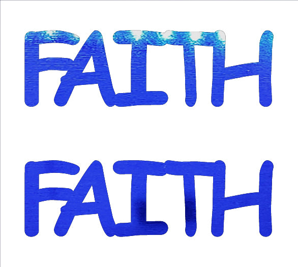 Custom-Buzz Word - FAITH Blue Royal