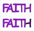 Custom-Buzz Word - FAITH Purple