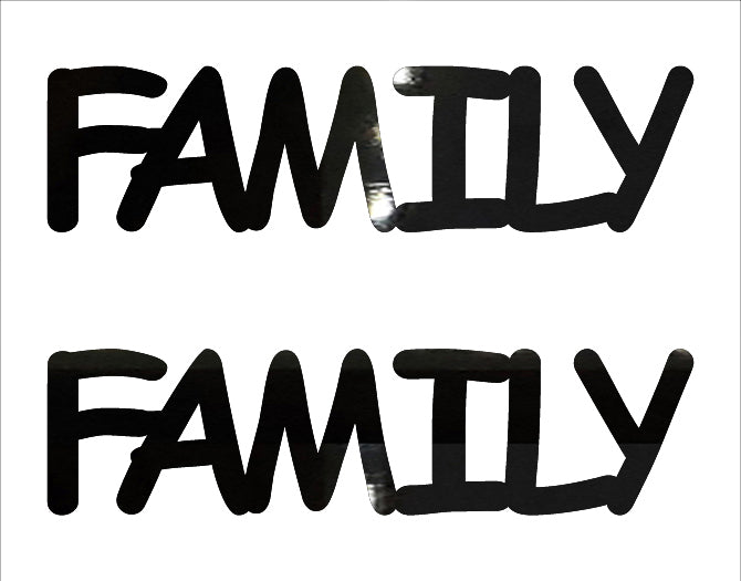 Custom-Buzz Word - FAMILY Black