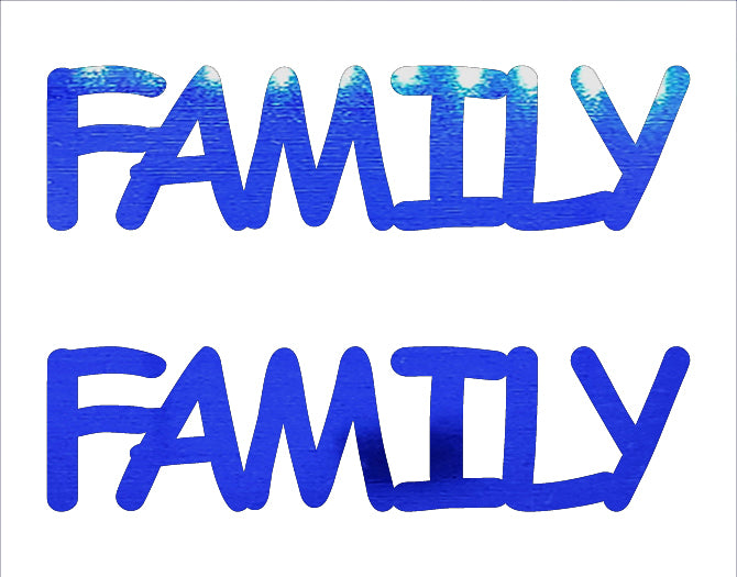 Custom-Buzz Word - FAMILY Blue Royal