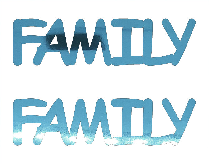 Custom-Buzz Word - FAMILY Blue Sky