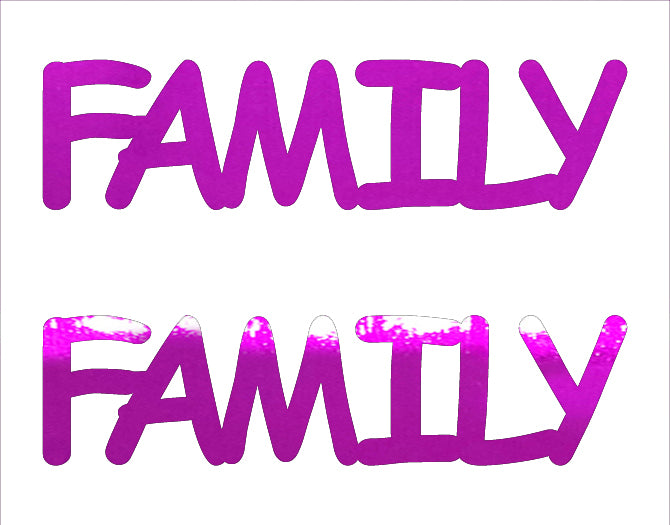 Custom-Buzz Word - FAMILY Fuchsia