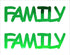 Custom-Buzz Word - FAMILY Green