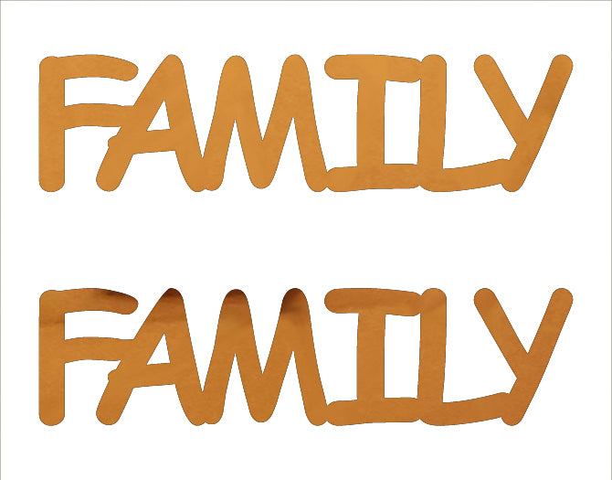 Custom-Buzz Word - FAMILY Orange