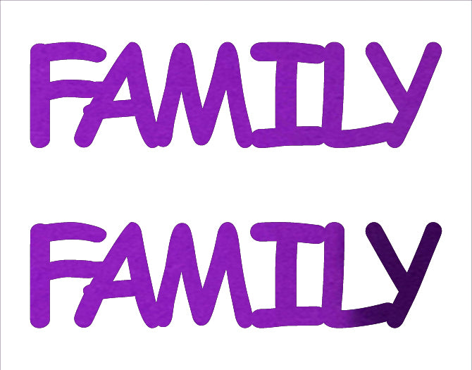 Custom-Buzz Word - FAMILY Purple