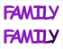 Custom-Buzz Word - FAMILY Purple