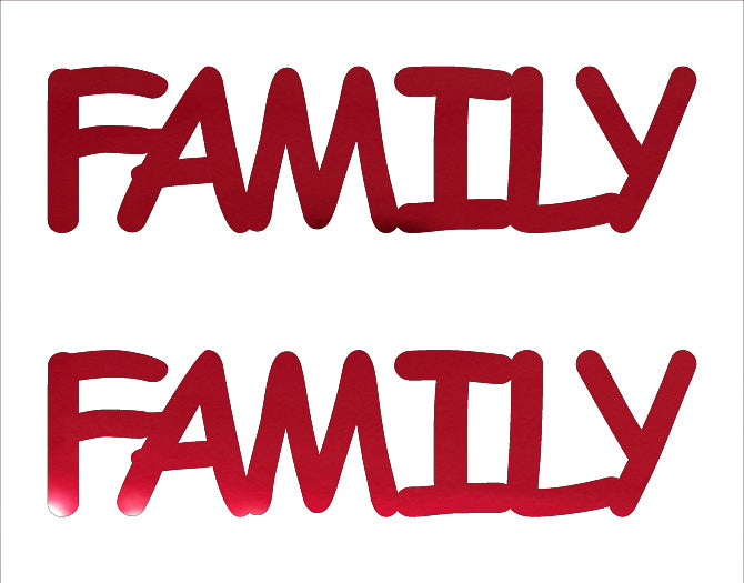 Custom-Buzz Word - FAMILY Red