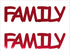 Custom-Buzz Word - FAMILY Red