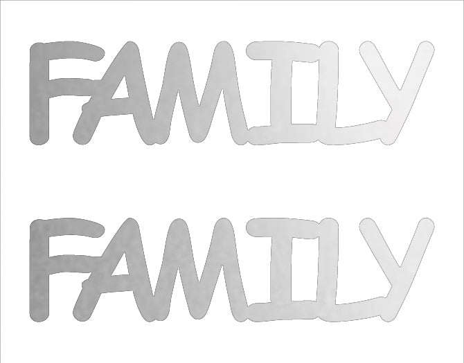 Custom-Buzz Word - FAMILY Silver