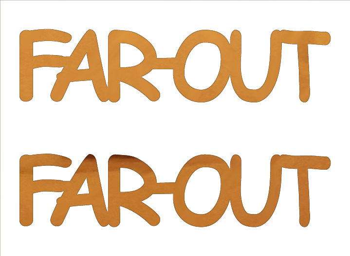 Custom-Buzz Word - FAR OUT Orange