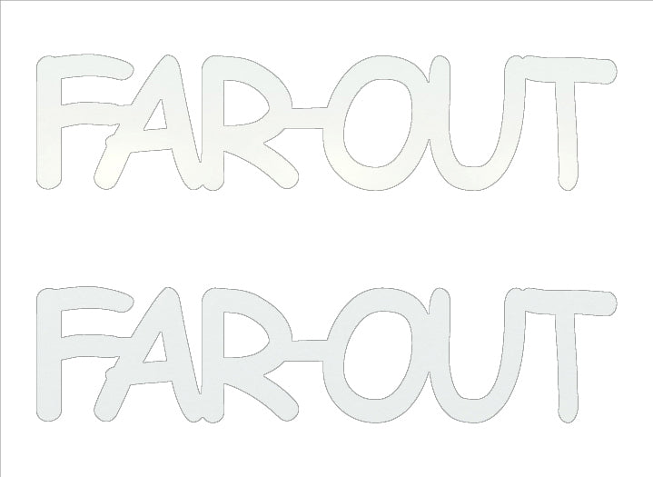 Custom-Buzz Word - FAR OUT White