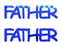 Custom-Buzz Word - FATHER Blue Royal