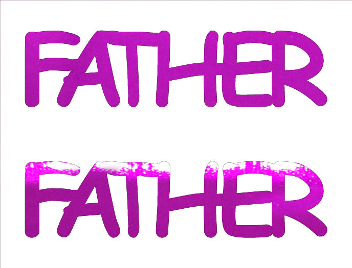 Custom-Buzz Word - FATHER Fuchsia