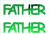 Custom-Buzz Word - FATHER Green