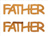 Custom-Buzz Word - FATHER Orange