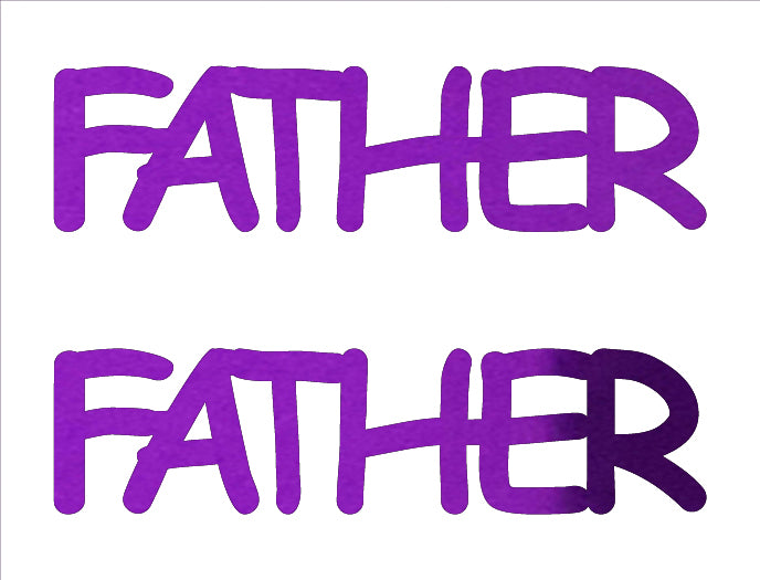 Custom-Buzz Word - FATHER Purple