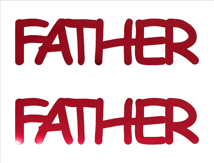 Custom-Buzz Word - FATHER Red