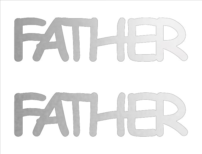 Custom-Buzz Word - FATHER Silver