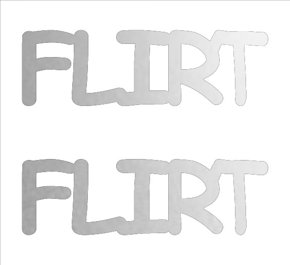 Custom-Buzz Word - FLIRT Silver