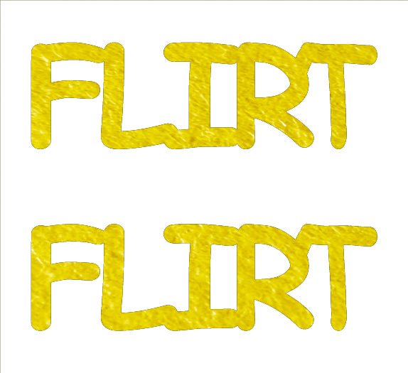 Custom-Buzz Word - FLIRT Yellow Paper