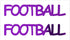 Custom-Buzz Word - FOOTBALL Purple