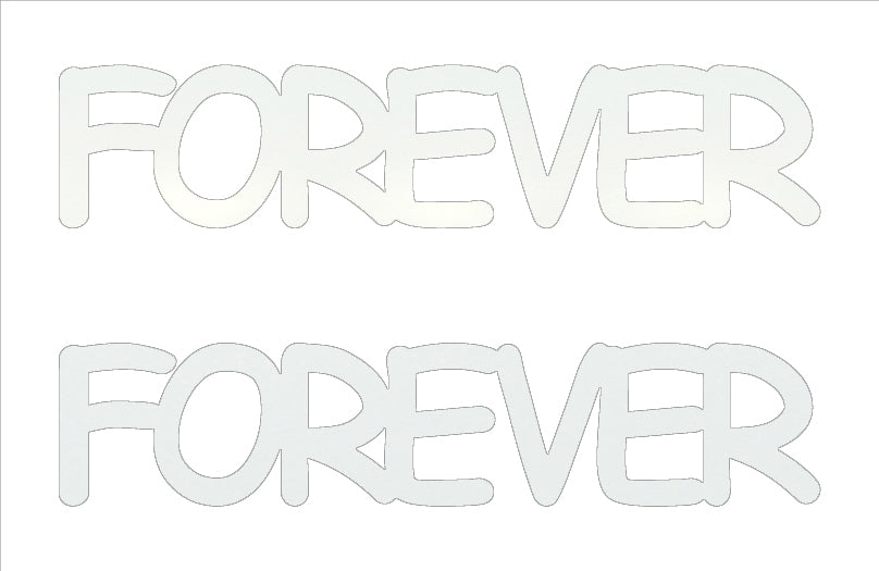 Custom-Buzz Word - FOREVER White