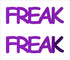 Custom-Buzz Word - FREAK Purple