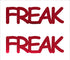 Custom-Buzz Word - FREAK Red