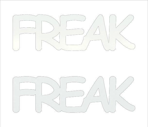 Custom-Buzz Word - FREAK White