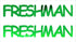 Custom-Buzz Word - FRESHMAN Green