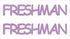 Custom-Buzz Word - FRESHMAN Pink